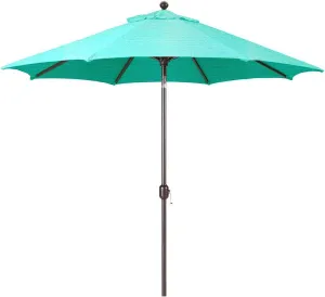 9-Foot (Model 737) Deluxe Auto-Tilt Umbrella with Antique Bronze Frame and Sunbrella Fabric Aruba (Includes Extended Frame Warrantee)