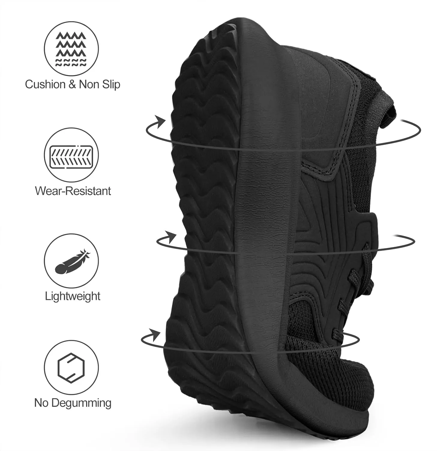 Abboos Womens Walking Running Shoes-Slip on Lightweight Memory Foam Sneakers for Athletic Gym Tennis Shoes
