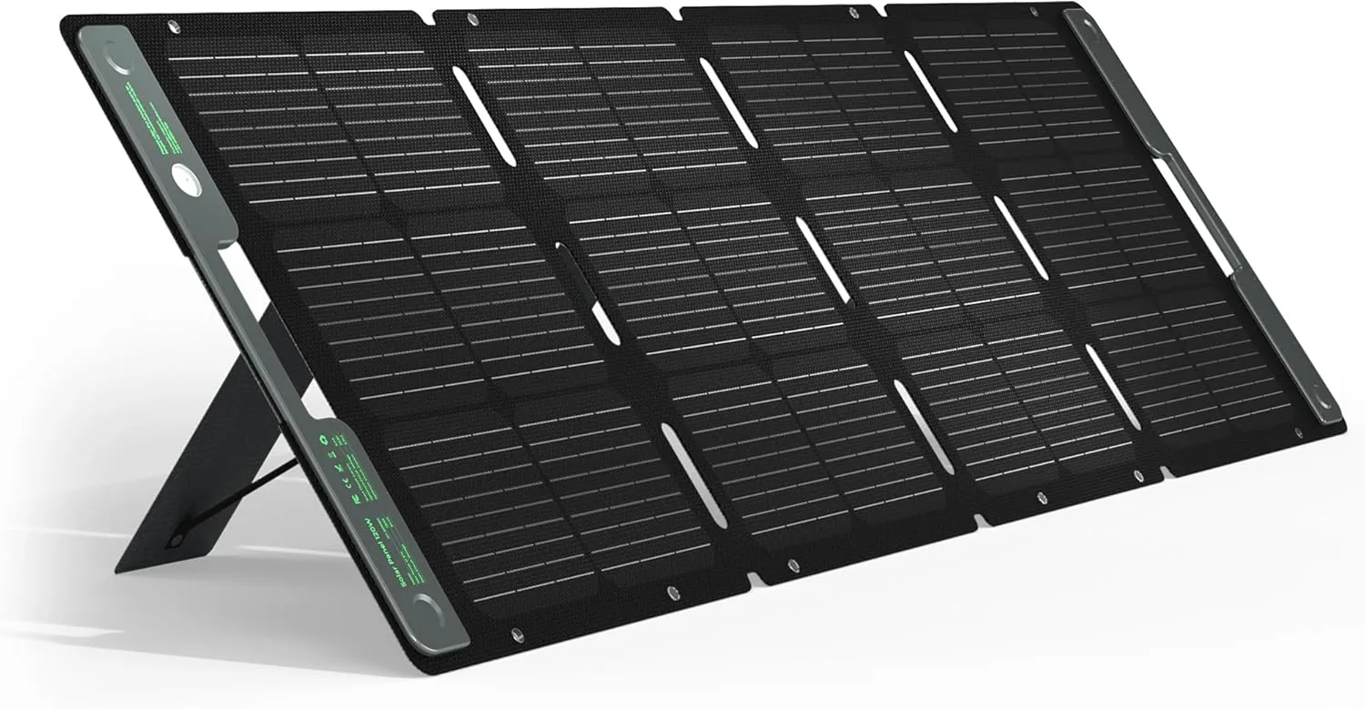 ACACIA 120W Portable Solar Panel for 300/500/1000/1500W Power Station, Foldable Solar Charger with Ajustable Kickstand, A  Monocrystalline PV Cell and Waterproof IP67 for EV, Off Grid System, Camping