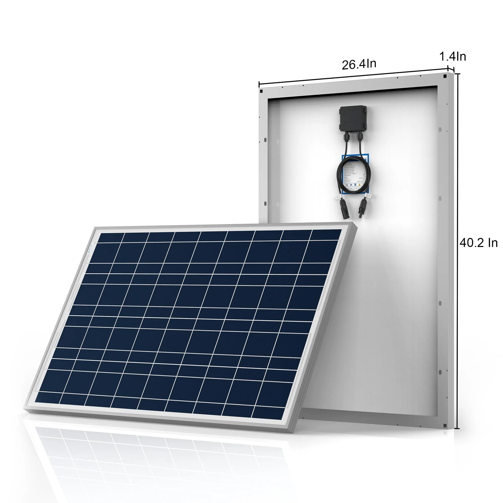 ACOPOWER 200W 12V Poly Solar RV Kit, With 30A MPPT Charge Controller