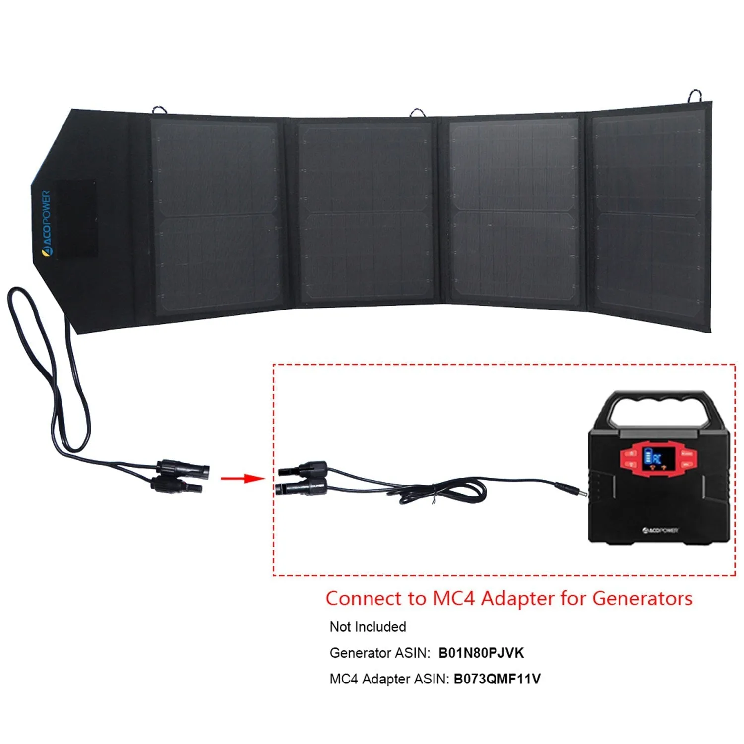 ACOPOWER 50W Mono PV Foldable Solar Panel