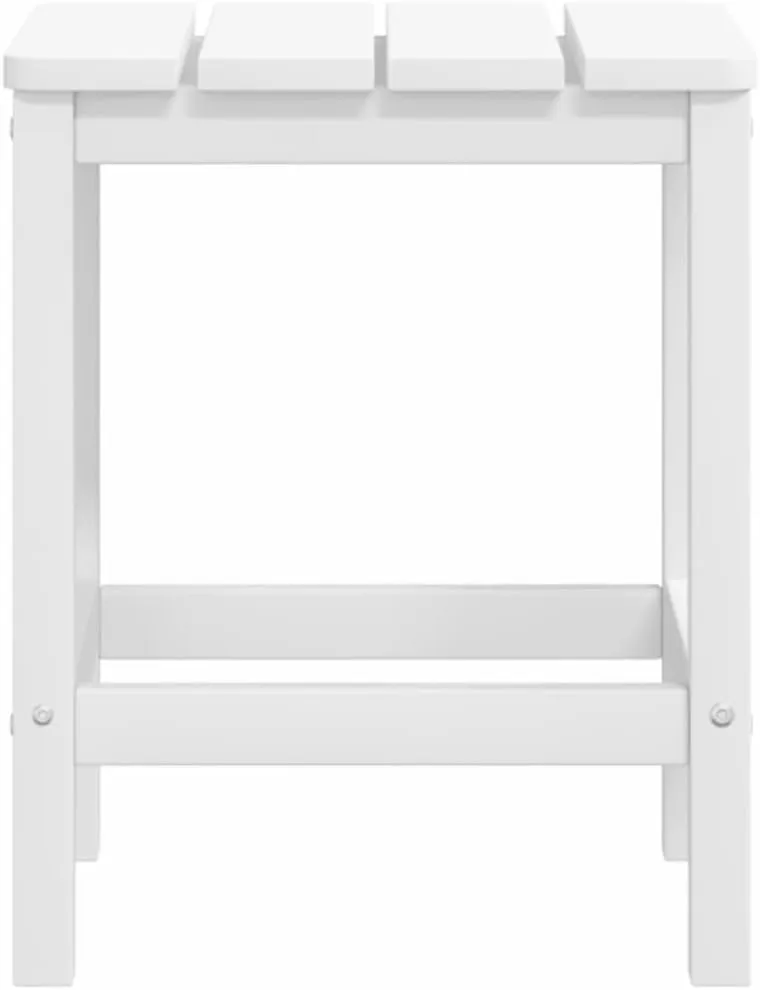 Adirondack Chairs Set with Table and Footstools Outdoor Patio Furniture HDPE White for Garden Lawn Poolside Relaxation