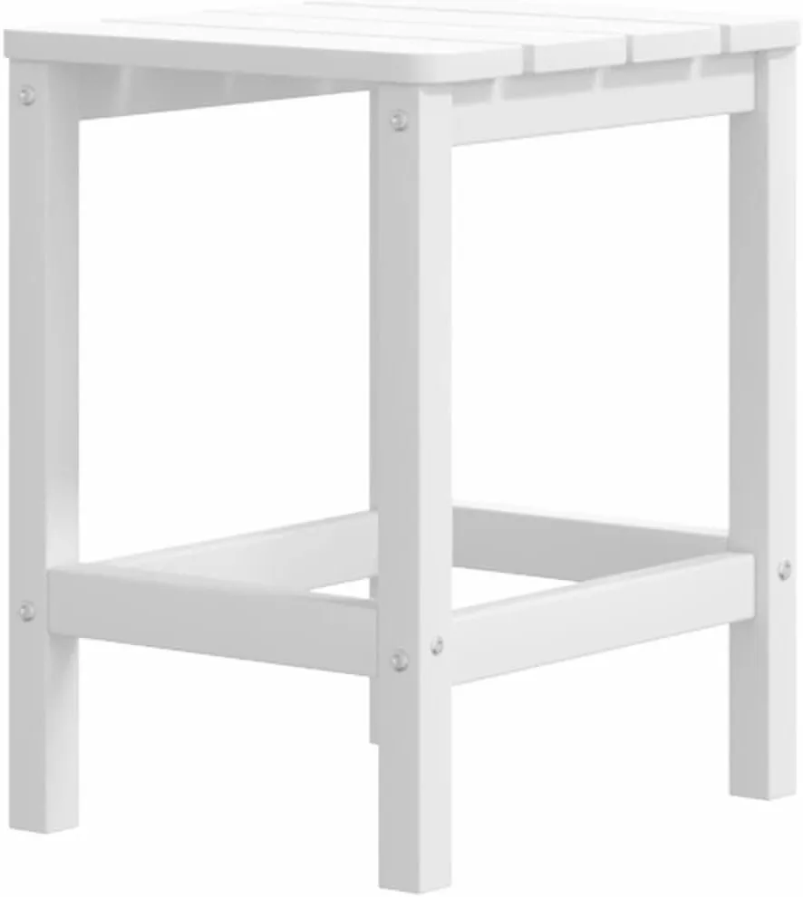 Adirondack Chairs Set with Table and Footstools Outdoor Patio Furniture HDPE White for Garden Lawn Poolside Relaxation