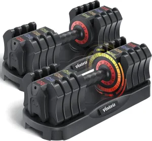 Adjustable Dumbbell Set, 22.5lb 5-in-1 Quick Adjust Dumbbell, Free Weights with Storage Tray for Home Gym, Full Body Workout Equipment for Men & Women