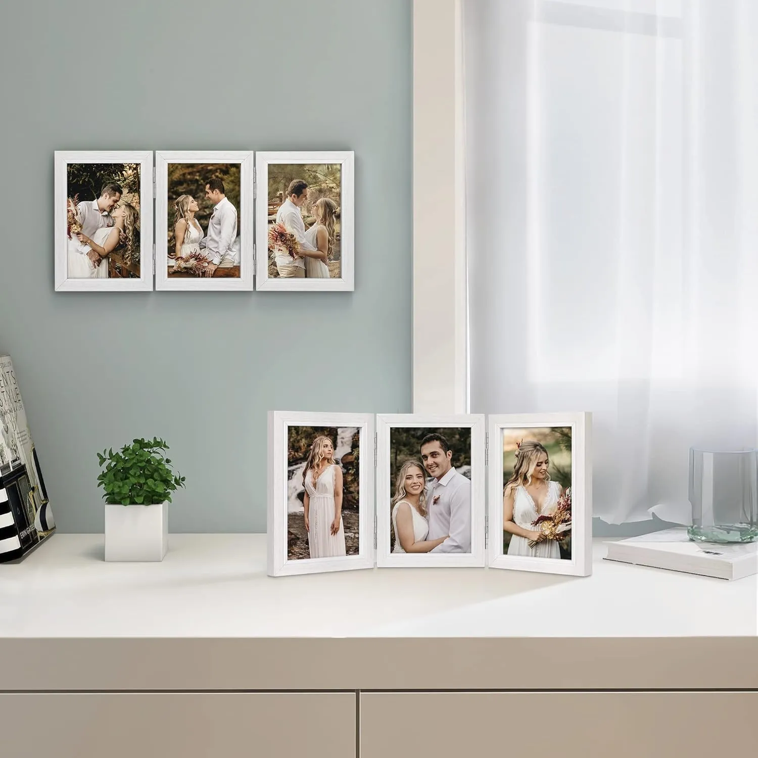 Afuly Bilderrahmen Collage 10x15 Holz Weiß 3 Bilder Mehrfach Fotorahmen Rahmen Rustikal Modern Deko Family Hochzeit Oma Mutter Freund Geschenk