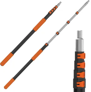 AgiiMan 26FT Reach Telescoping Pole - 5 to 20FT Extension Pole, Portable Aluminum Telescoping Rod with Easy Flip Lock, Paint Roller Extension Poles for Paint Dusting, Window Cleaning