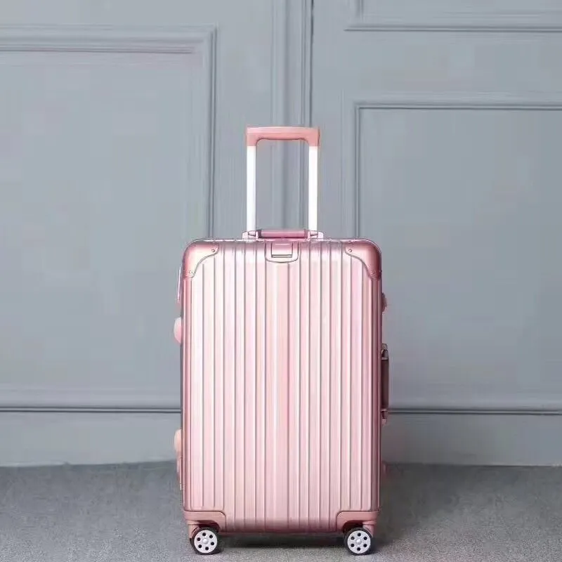 Aluminum, magnesium alloy fashion, aluminum frame, pull rod box, ladies' metal travel box, men's