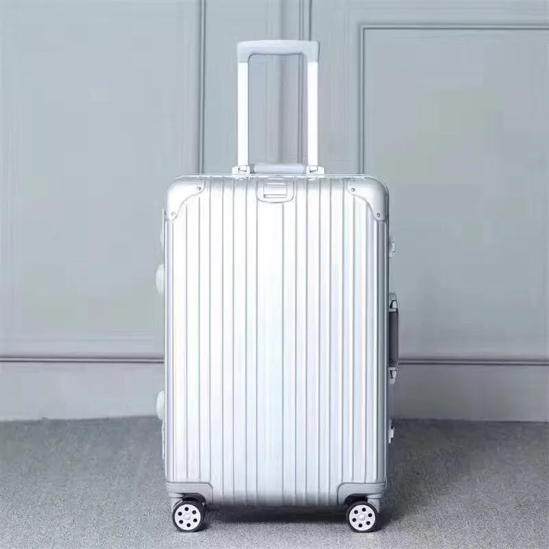 Aluminum, magnesium alloy fashion, aluminum frame, pull rod box, ladies' metal travel box, men's