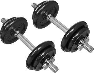 Amazon Basics Adjustable Dumbbell Hand Weight Set, Black