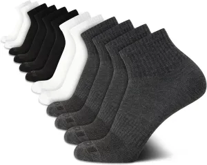 AND1 Men's Socks - PROPLATINUM Lightweight Quarter Cut Socks (12 Pack)