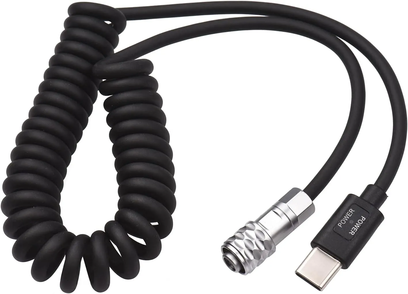 Andoer USB-C Power Cable for Blackmagic Pocket Cinema Camera BMPCC 4K/6K to USB Type-C Spring Cable