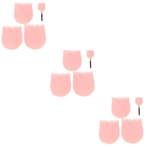 Angoily 3sets Makeup Brush Holders for Travel Portable Makeup Brush Protectors Silicone Covers Set 3pcs*3
