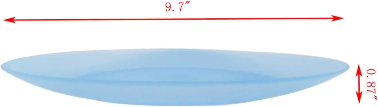 AOYITE 10 inch Plastic Plates Reusable - Lightweight Flat Dinner Plates set of 12 - BPA Free Dishwasher Safe & Microwave Plate for Kids Kitchen Party Camping Outdoor