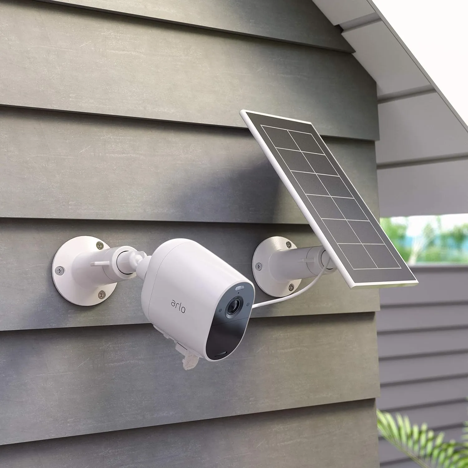 Arlo Essential Solar Panel Charger - Arlo Certified Accessory - Weather Resistant, 8 ft Power Cable, Adjustable Mount, Only Works with Arlo Essential and Essential XL Cameras, White - VMA3600