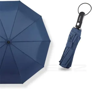 Auto Open/Close Travel Umbrella, Windproof Waterproof Umbrellas with Coating, Folding Reinforced Canopy Frame Umbrella, Protects Against UV Rain Wind Sun, Slip-Proof Handle for Easy Carry