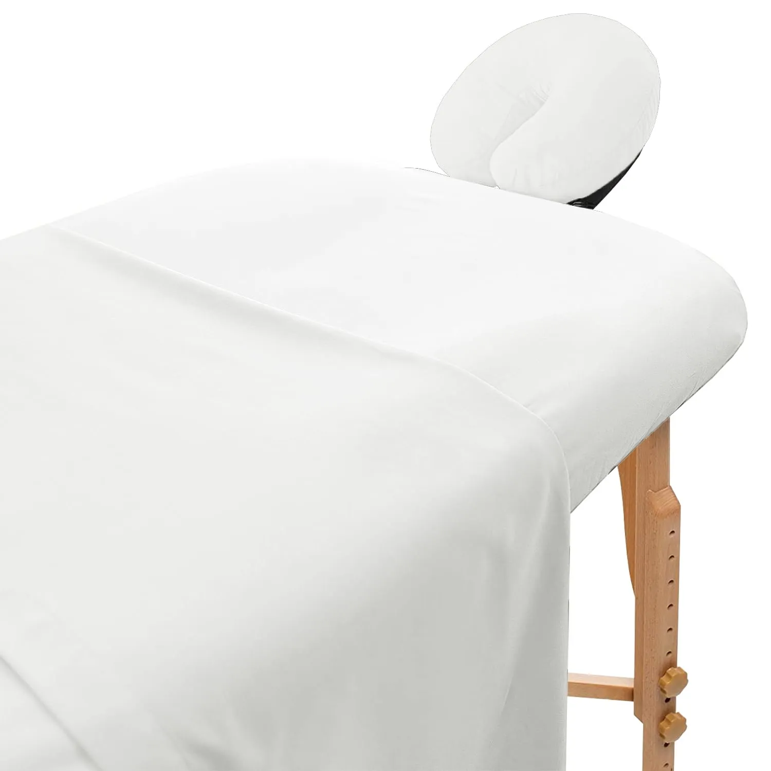 Avalon Care Microfiber Massage Table Sheets Sets 3 Pcs Premium Massage Table Cover Includes Flat, Fitted Massage Sheets Sets & Face Cradle Cover, Soft Massage Bed Cover - White Massage Bed Sheets