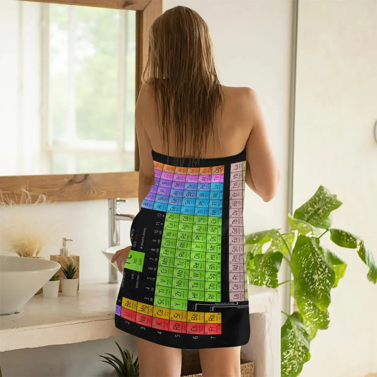 Beach Towel Chemical Element Table Lightweight Microfiber Beach Towels for Women Men Kids 61"x31" Quick Dry Soft Beach Blanket Pool Yoga Gym Travel Swimming Bath Shower Towel Vacation Gift