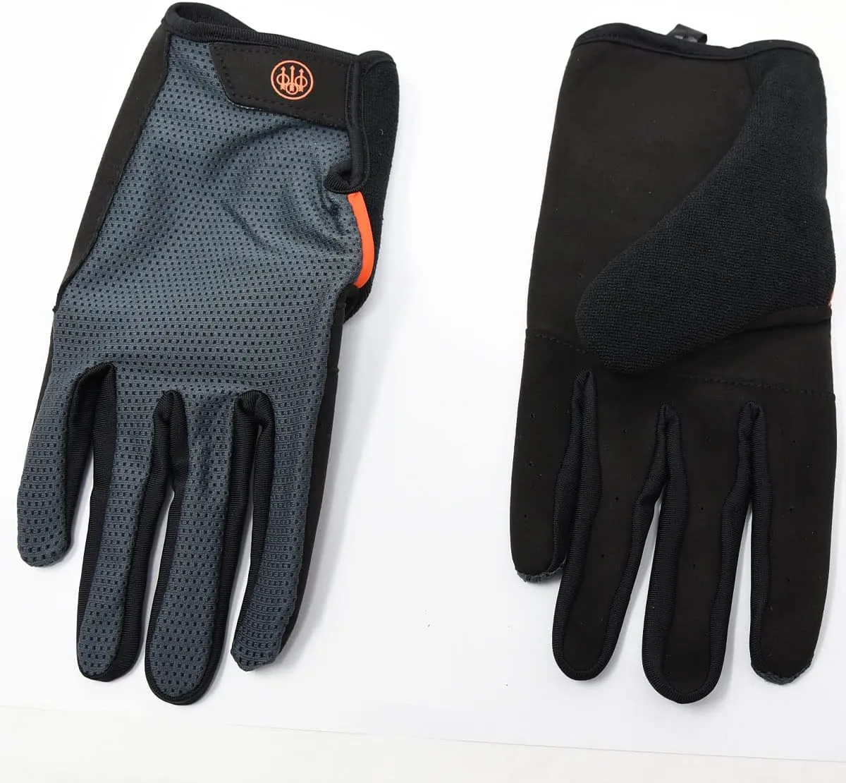Beretta Unisex Lightweight Full Finger Black Grey Shooting Mesh Gloves