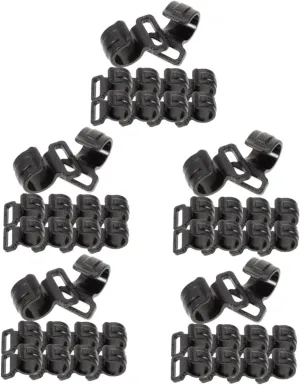 BESPORTBLE 50pcs Windproof Camping Tent Hooks Heavy Duty Plastic Connection Hooks for Tarp Canopy Easy to Install Outdoor Accessories for Hanging Gear Clothes and More