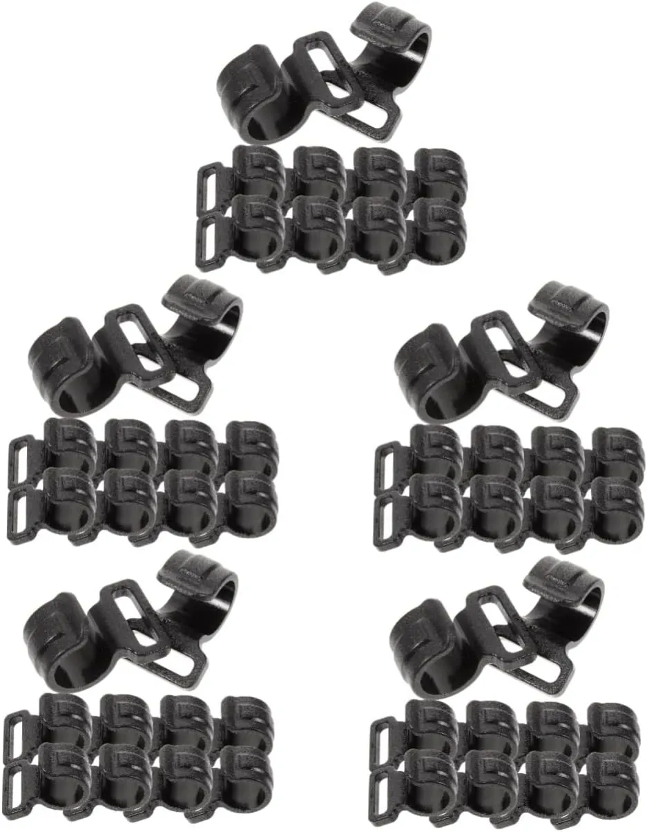 BESPORTBLE 50pcs Windproof Camping Tent Hooks Heavy Duty Plastic Connection Hooks for Tarp Canopy Easy to Install Outdoor Accessories for Hanging Gear Clothes and More