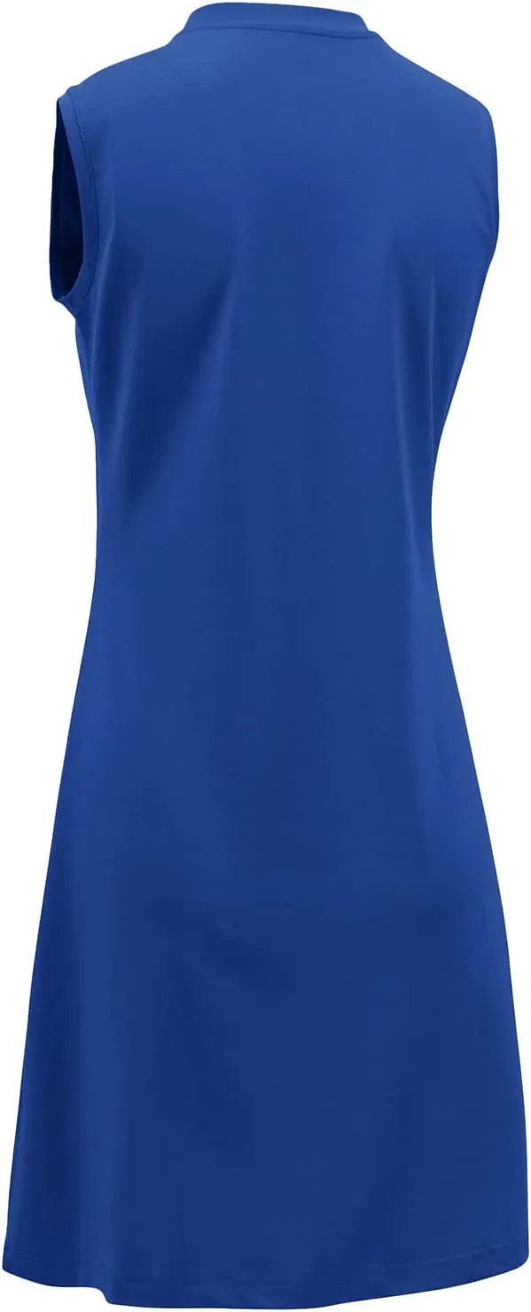 BGOWATU Women's Tennis Dress Sleeveless Golf Polo Dress Lightweight Sports Activewear Dress Zip Up