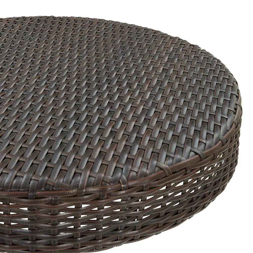 Bistro Table Outdoor Side Table Patio Garden Wicker Furniture PE Rattan