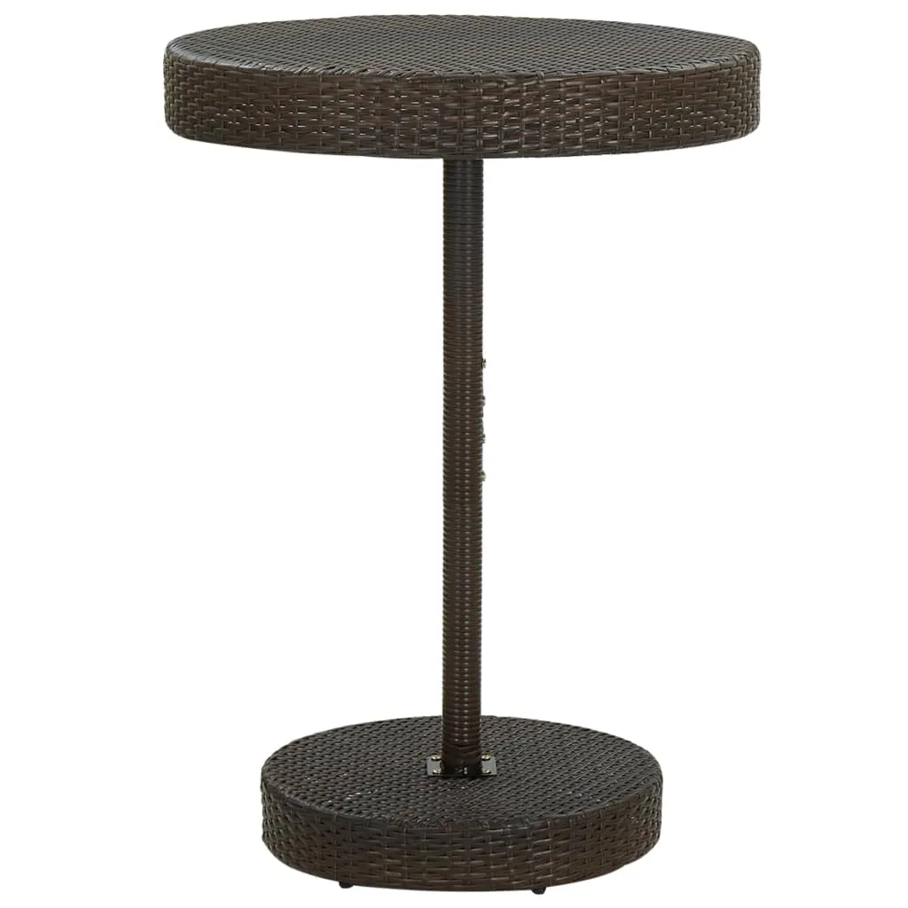 Bistro Table Outdoor Side Table Patio Garden Wicker Furniture PE Rattan