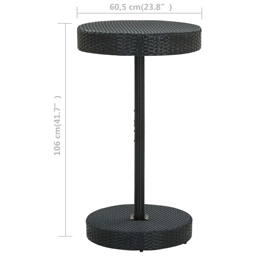 Bistro Table Outdoor Side Table Patio Garden Wicker Furniture PE Rattan
