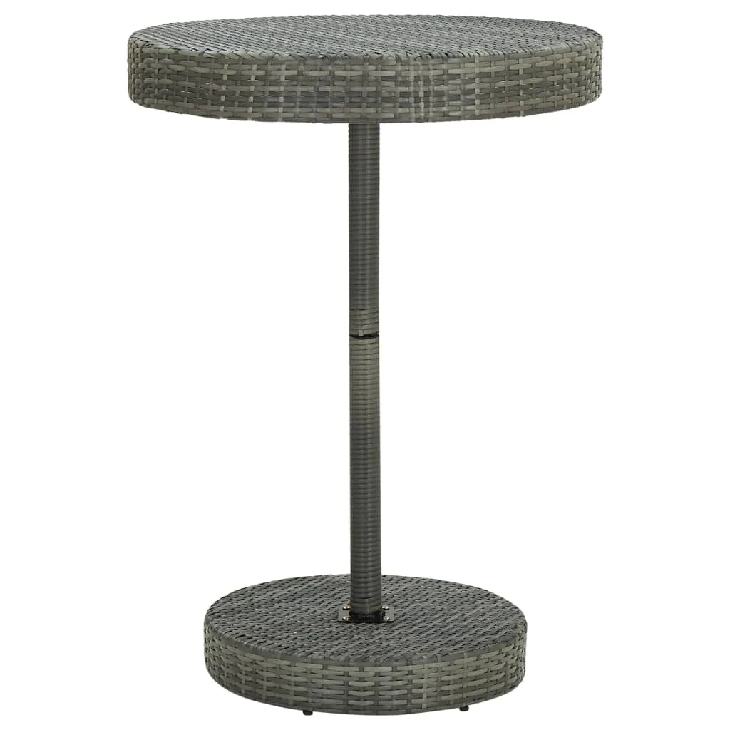 Bistro Table Outdoor Side Table Patio Garden Wicker Furniture PE Rattan
