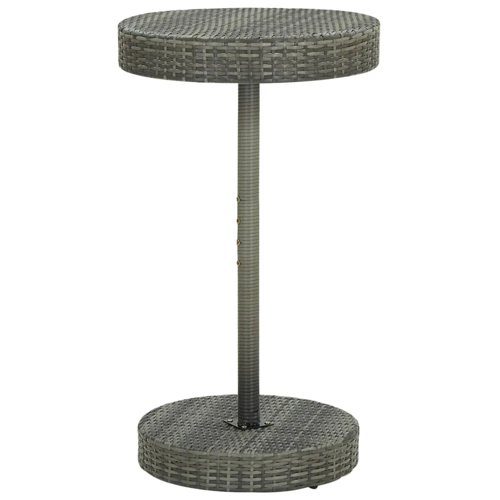 Bistro Table Outdoor Side Table Patio Garden Wicker Furniture PE Rattan