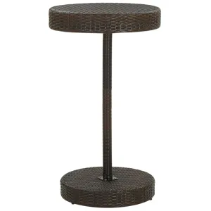 Bistro Table Outdoor Side Table Patio Garden Wicker Furniture PE Rattan