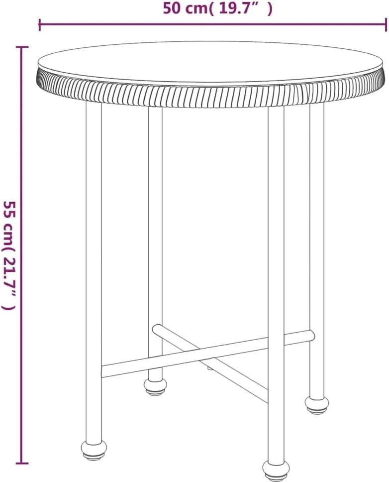 Black Dining Table, UV-Resistant Steel Table for Outdoor Furniture, Tables, Coffee, Camping, Dining