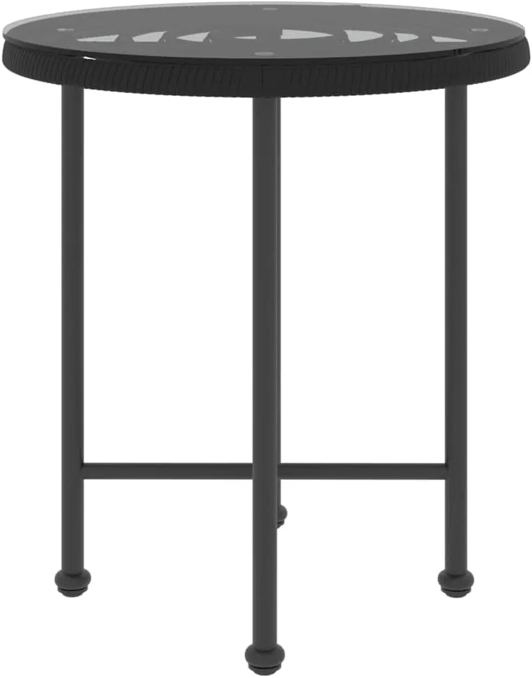 Black Dining Table, UV-Resistant Steel Table for Outdoor Furniture, Tables, Coffee, Camping, Dining