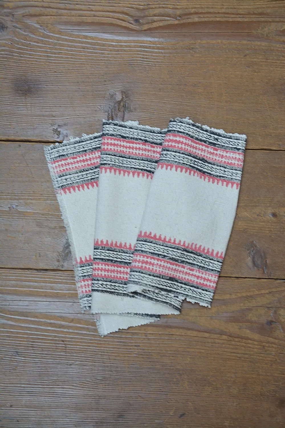 Block Printed Table Runner - Black and Rose