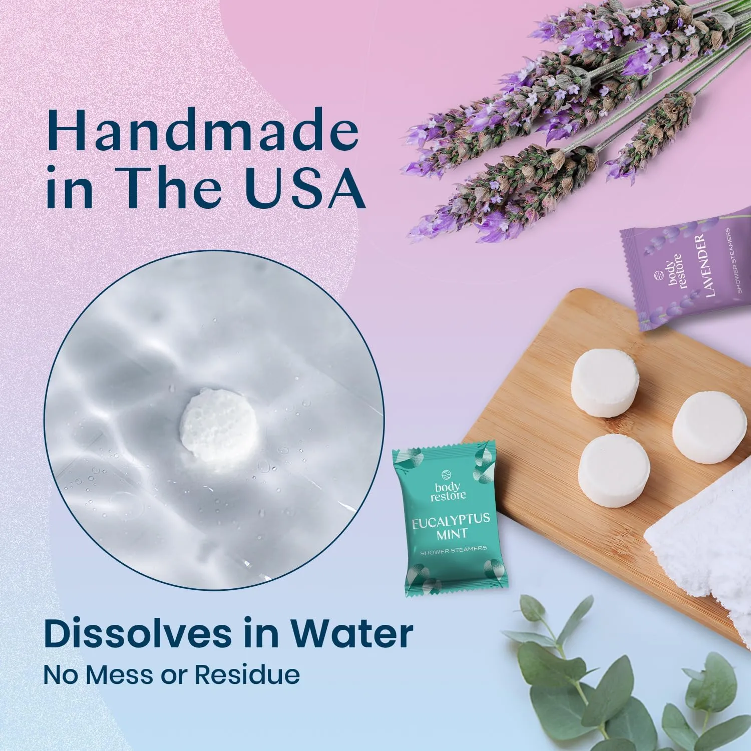 Body Restore Shower Steamers Aromatherapy 6 Pack - Fathers Day Unique Gifts for Dad, Grandpa, Birthday Gift for Mom, Daughter, Son, Best Friend, Travel Essentials, Self Care, Bath Bombs - Bloom