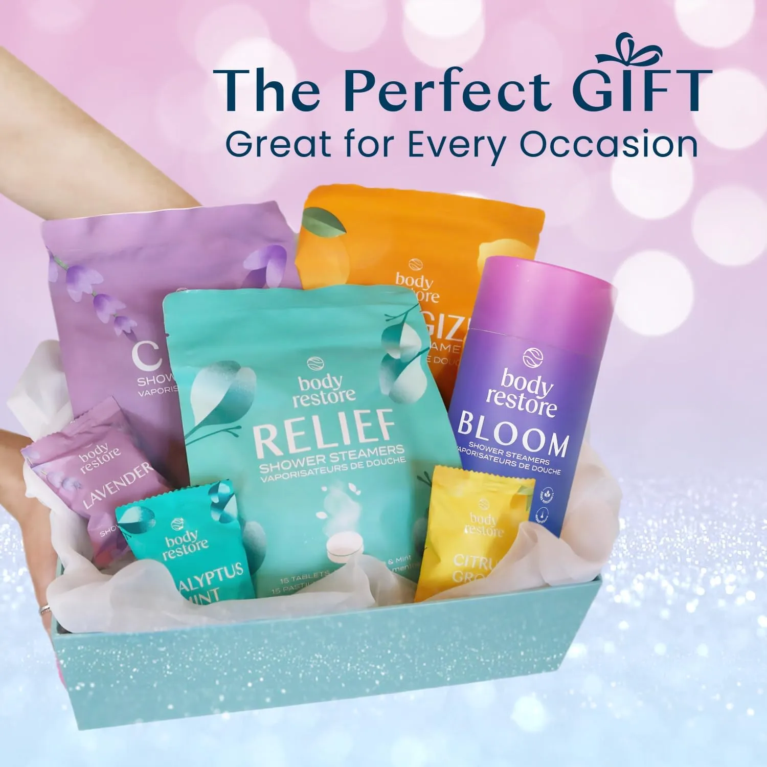 Body Restore Shower Steamers Aromatherapy 6 Pack - Fathers Day Unique Gifts for Dad, Grandpa, Birthday Gift for Mom, Daughter, Son, Best Friend, Travel Essentials, Self Care, Bath Bombs - Bloom
