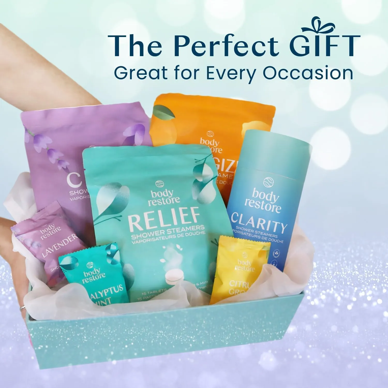 Body Restore Shower Steamers Aromatherapy 6 Pack - Fathers Day Unique Gifts for Dad, Grandpa, Birthday Gift for Mom, Daughter, Son, Best Friend, Travel Essentials, Self Care - Variety
