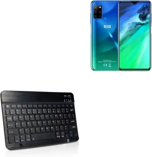 BoxWave Keyboard Compatible with Elephone E10 - SlimKeys Bluetooth Keyboard, Portable Thin with Chiclet-Style Keys - Jet Black