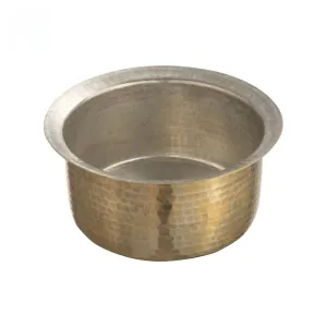 Brass Hammered Finish Cook pot, Heavy Duty, Comes with Tin Coating, 16" (40 cm), 20 Litre's