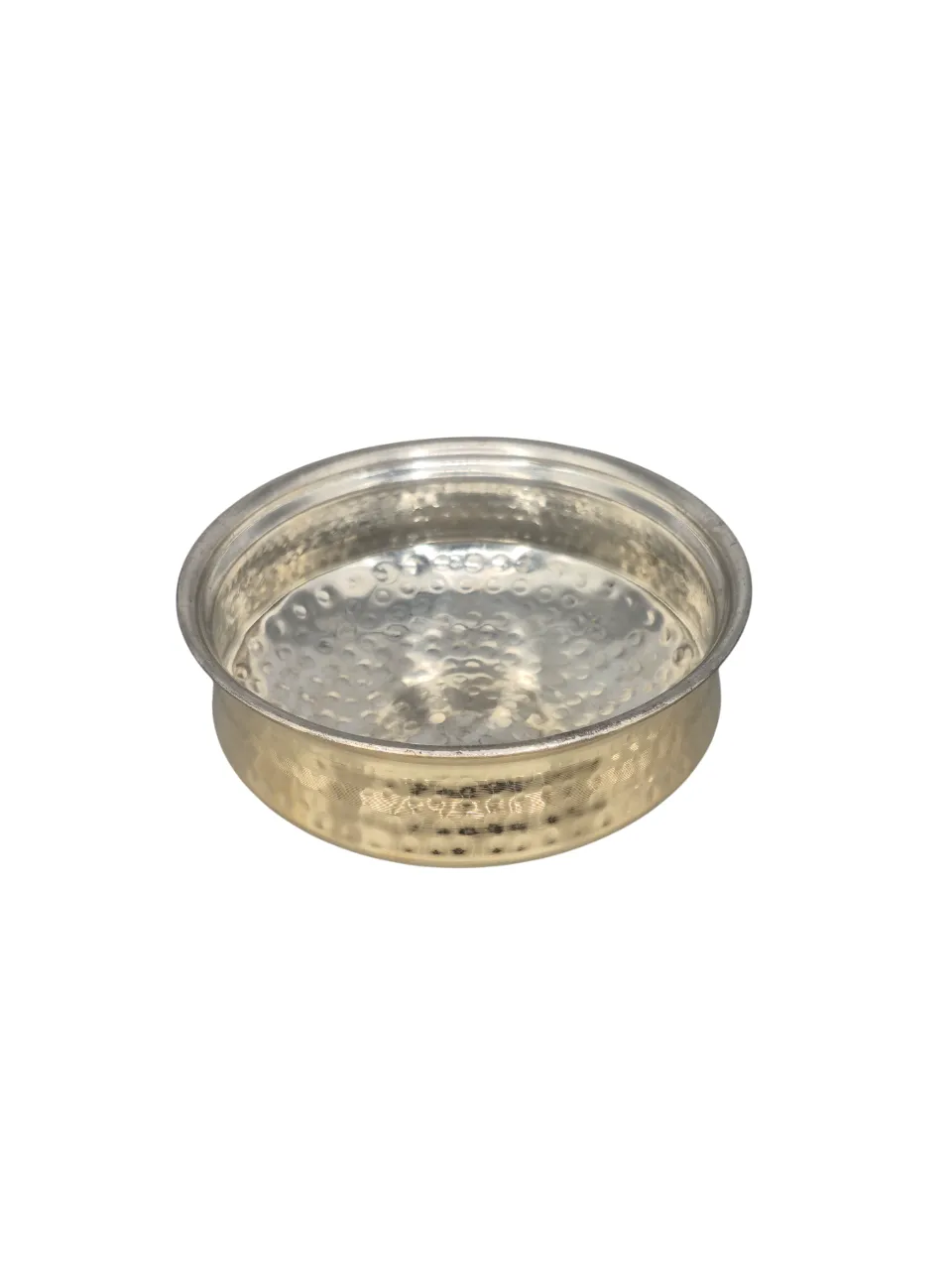 Brass Hyderabadi Style Biryani Handi with Kalai Coating, Hammered Finish, 11", 2.5 Liter's