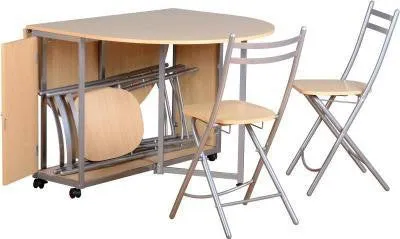 Budget Butterfly Foldable Dining Set With 4 Chairs