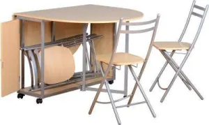Budget Butterfly Foldable Dining Set With 4 Chairs