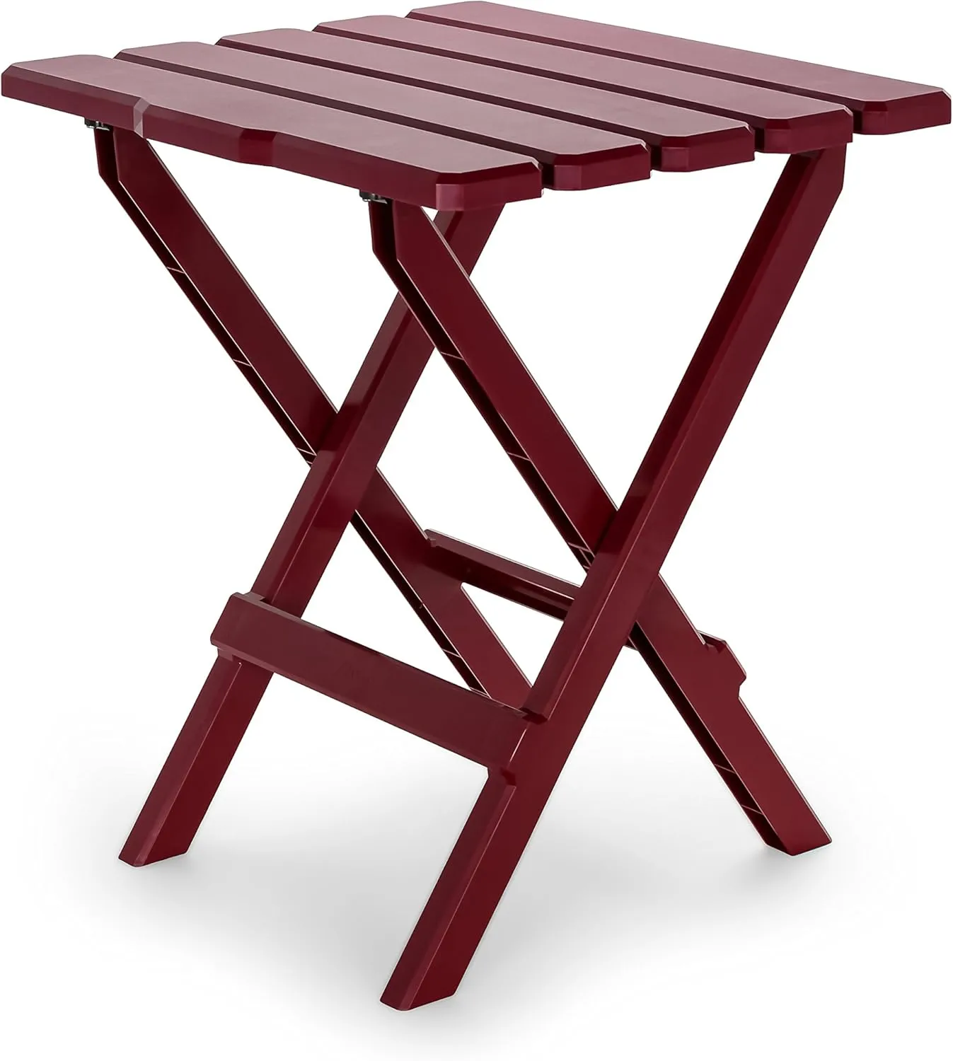 Camco 51694 Red Large Adirondack Portable Outdoor Folding Side Table, Perfect for The Beach, Camping, Picnics, Cookouts and More, Weatherproof and Rust Resistant