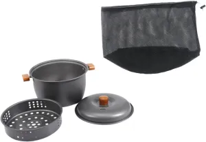 Camping Soup Pot Outdoor Cooking Pot Portable Cookware Compact with Carrying Bag Cooking Utensils for Camping Backpacking