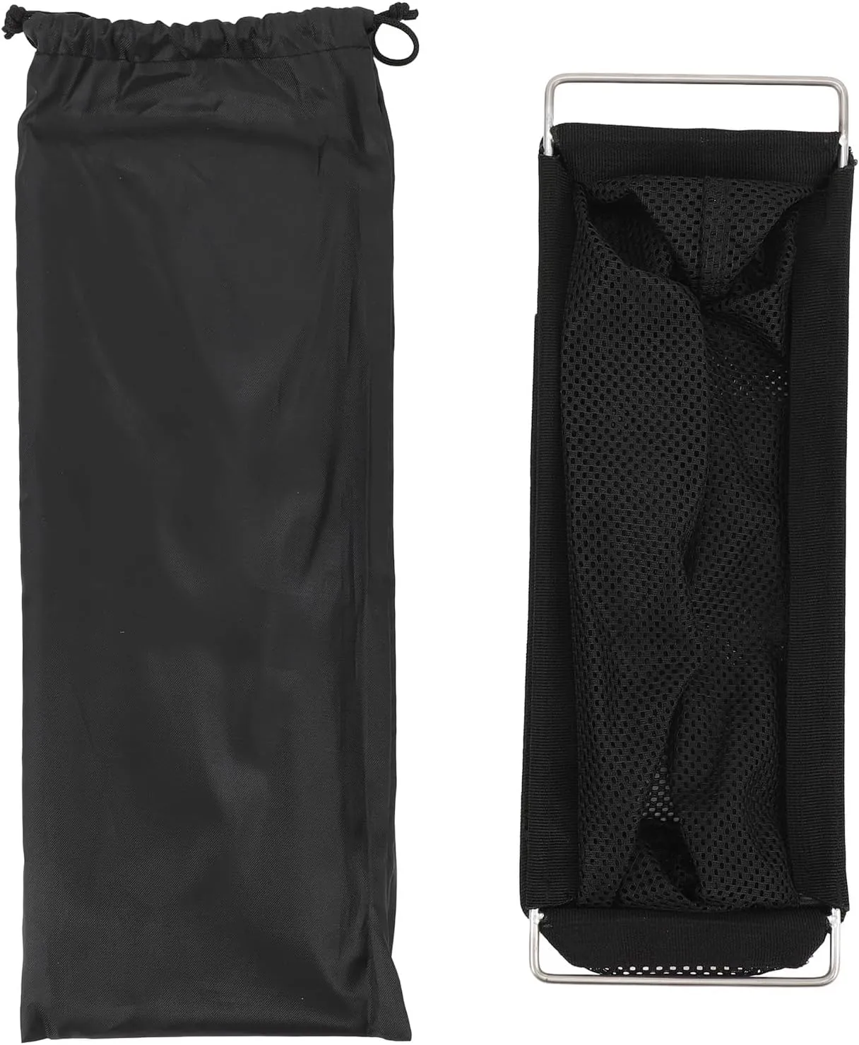 Camping Table Storage Pouch Efficient Organization for IGT Unit Stainless Steel Polyester Universal Folding Hanging Mesh Basket Camping Table Accessories
