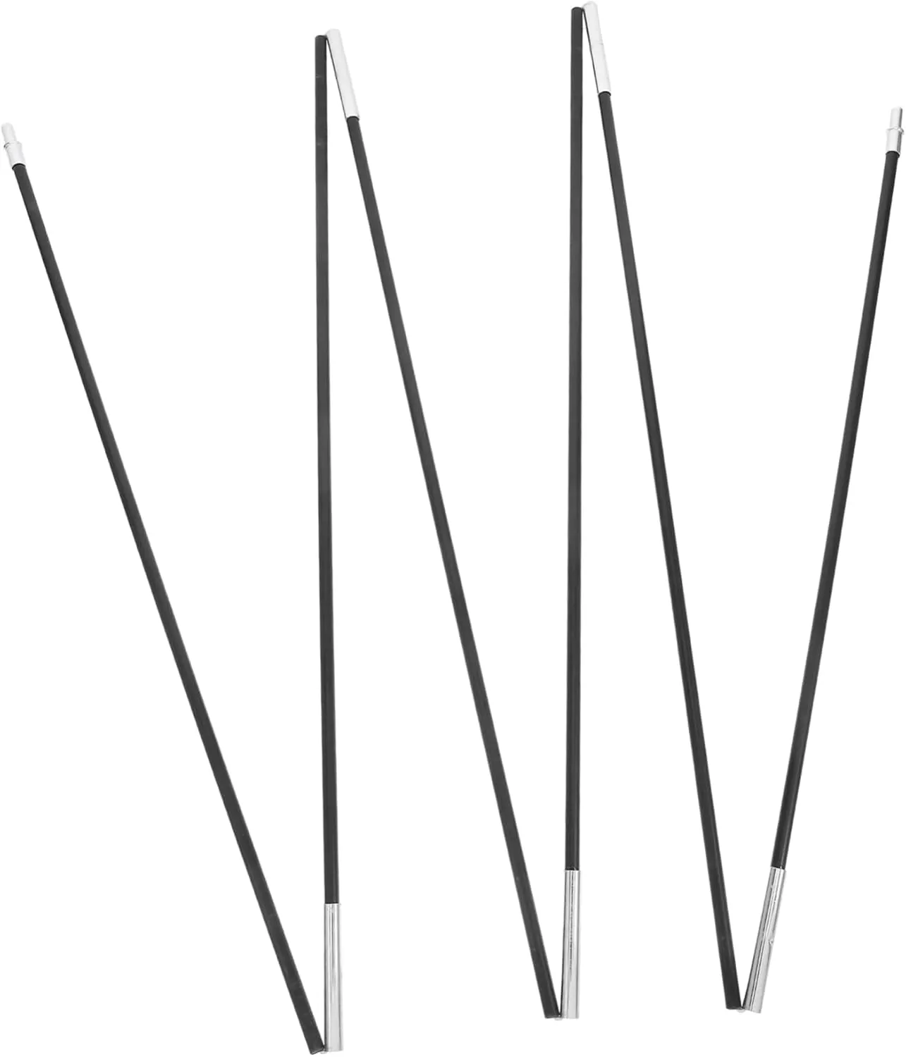 Camping Tent Pole Replacement Set 6 Sections Fiberglass Pole Kit for Hiking