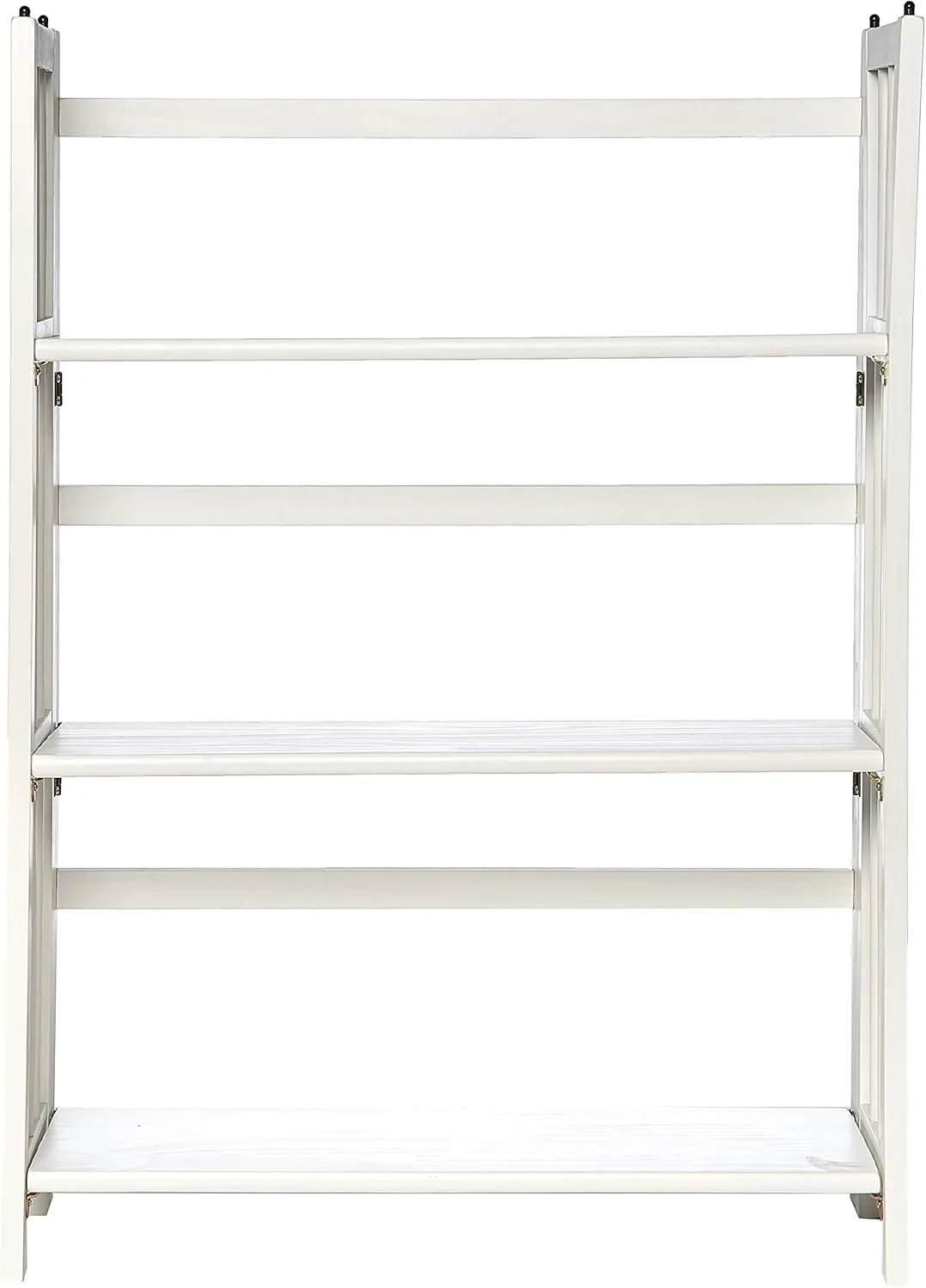 Casual Home 3-Shelf Folding Stackable Bookcase (27.5" Wide)-White