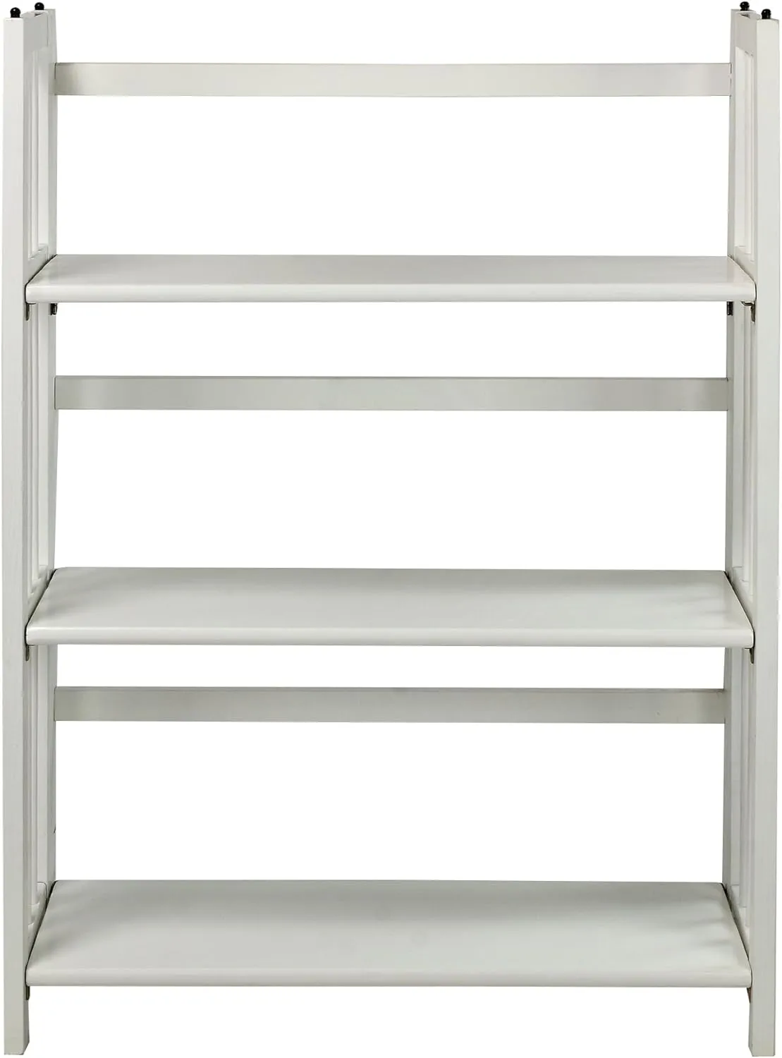 Casual Home 3-Shelf Folding Stackable Bookcase (27.5" Wide)-White