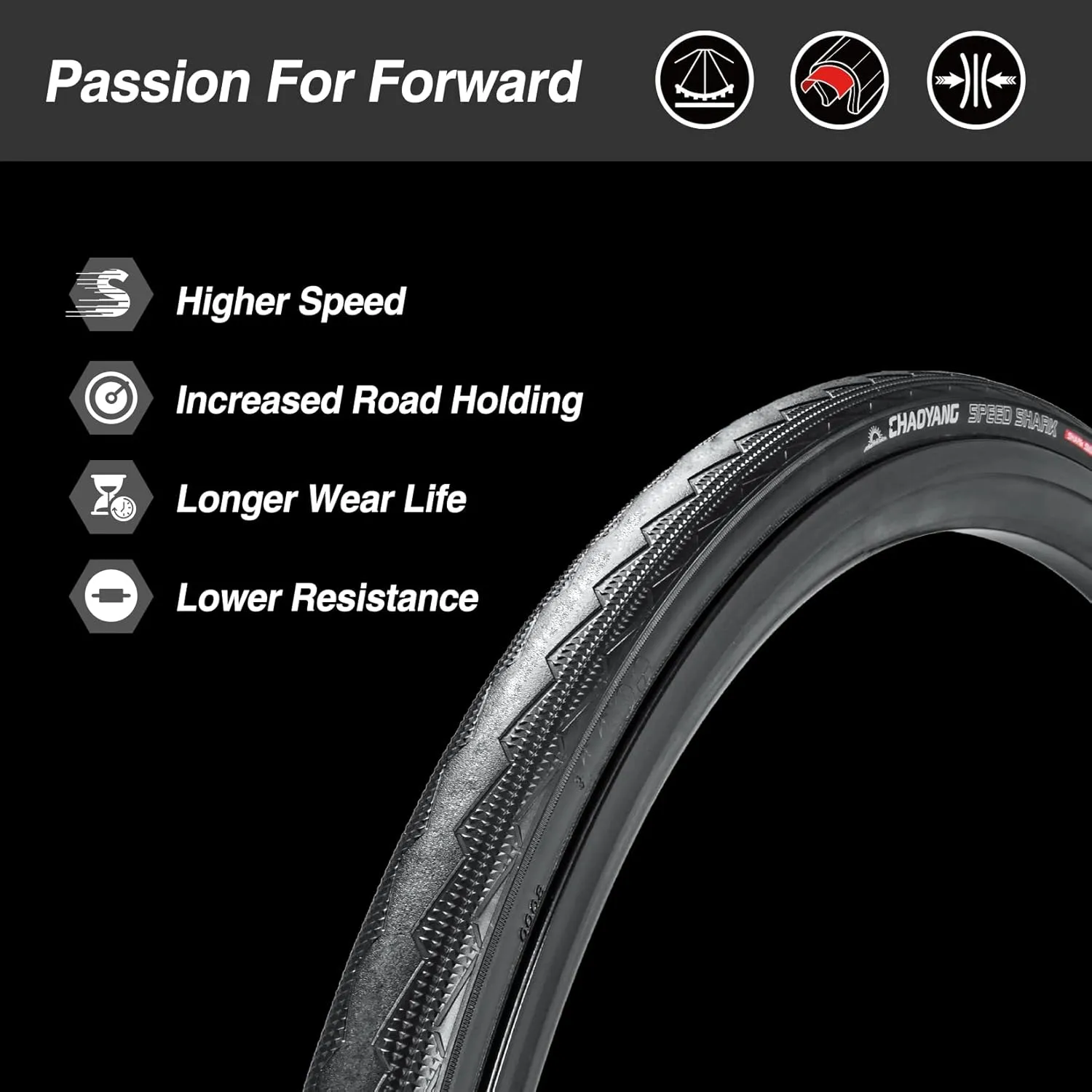 Chao YANG Urban Bicycle Tire Set, Foldable Bicycle Tire Set, Featured with Double Tread Puncture Protection,2-Piece