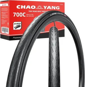 Chao YANG Urban Bicycle Tire Set, Foldable Bicycle Tire Set, Featured with Double Tread Puncture Protection,2-Piece